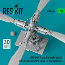 ResKit Models AH-64A Apache main rotor with blades and ADSS radar for Trumpeter kit (3D Printed) 1:35 (RSU35-0084)