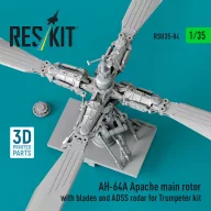  ResKit Models AH-64A Apache main rotor with blades and ADSS radar for Trumpeter kit (3D Printed) 1:35 (RSU35-0084)