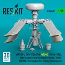 ResKit Models AH-64D late Apache folded main rotor, late blades & fold restraint systems, MUMT, AN/APG-78 Longbow for Takom/Snowman kit (3D Printed) 1:35 (RSU35-0089)