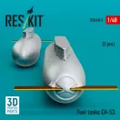 ResKit Models Fuel tanks ??-53 (2 pcs) (3D Printed) 1:48 (RSU48-0005)