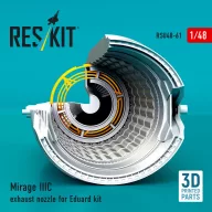   ResKit Models Mirage IIIC exhaust nozzle for Eduard kit (3D Printed) 1:48 (RSU48-0061)