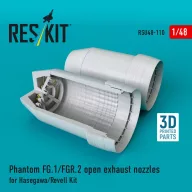   ResKit Models Phantom (FG.1/FGR.2) open exhaust nozzles for Hasegawa/Revell kit (3D Printed) 1:48 (RSU48-0110)