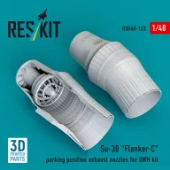   ResKit Models Su-30 Flanker-C parking position exhaust nozzles for GWH kit (3D Printed) 1:48 (RSU48-0133)