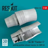   ResKit Models Su-30 Flanker-C parking position exhaust nozzles for GWH kit (3D Printed) 1:48 (RSU48-0133)