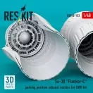 ResKit Models Su-30 Flanker-C parking position exhaust nozzles for GWH kit (3D Printed) 1:48 (RSU48-0133)