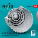 ResKit Models Su-30 Flanker-C fly position nozzles for GWH kit (3D Printed) 1:48 (RSU48-0134)