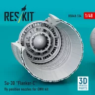   ResKit Models Su-30 Flanker-C fly position nozzles for GWH kit (3D Printed) 1:48 (RSU48-0134)