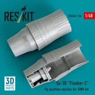   ResKit Models Su-30 Flanker-C fly position nozzles for GWH kit (3D Printed) 1:48 (RSU48-0134)