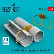  ResKit Models F-5 (A, B) exhaust nozzles for Kinetic kit (3D Printed) 1:48 (RSU48-0135)