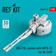   ResKit Models GSh-23L cannon with NPPU-23 for Mi-24VP (3D Printed) 1:48 (RSU48-0143)