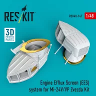   ResKit Models Engine Efflux Screen (EES) system for Mi-24V/VP for Zvezda kit (3D Printed) 1:48 (RSU48-0147)