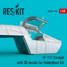 ResKit Models EF-111 Cockpit with 3D decals for HobbyBoss kit (3D Printed) 1:48 (RSU48-0170)