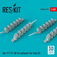   ResKit Models He-111 H-10/16 exhaust for ICM kit 1:48 (RSU48-0173)