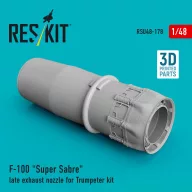   ResKit Models F-100 Super Sabre late exhaust nozzle for Trumpeter kit (3D Printed) 1:48 (RSU48-0178)