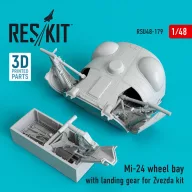   ResKit Models Mi-24 wheel bay with landing gear for Zvezda kit (3D Printed) 1:48 (RSU48-0179)