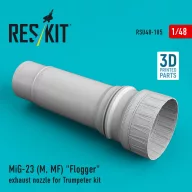   ResKit Models MiG-23 (M, MF) Flogger exhaust nozzle for Trumpeter kit (3D Printed) 1:48 (RSU48-0185)