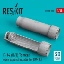 ResKit Models F-14 (B,D) Tomcat open exhaust nozzles for GWH kit (3D Printed) 1:48 (RSU48-0194)