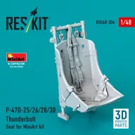   ResKit Models P-47D-25/26/28/30 Thunderbolt Seat for MiniArt kit (3D Printed) 1:48 (RSU48-0204)