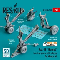   ResKit Models F/A-18 Hornet landing gear with wheels for Kinetic kit (3D Printed) 1:48 (RSU48-0210)