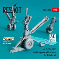   ResKit Models F/A-18 Hornet landing gear with wheels for Kinetic kit (3D Printed) 1:48 (RSU48-0210)