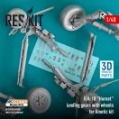 ResKit Models F/A-18 Hornet landing gear with wheels for Kinetic kit (3D Printed) 1:48 (RSU48-0210)