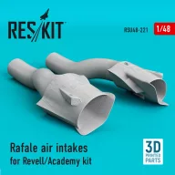   ResKit Models Rafale air intakes for Revell/Academy kit (3D Printed) 1:48 (RSU48-0221)