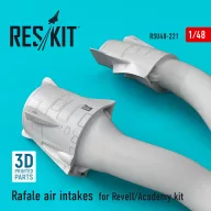   ResKit Models Rafale air intakes for Revell/Academy kit (3D Printed) 1:48 (RSU48-0221)