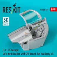   ResKit Models F-111C Cockpit late modification with 3D decals for Academy kit (3D Printed) 1:48 (RSU48-0237)