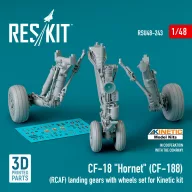   ResKit Models CF-18 Hornet (CF-188) (RCAF) landing gears with wheels set for Kinetic kit (3D Printed) 1:48 (RSU48-0243)
