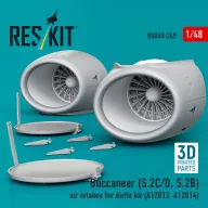   ResKit Models Buccaneer (S.2C/D, S.2B) air intakes for Airfix kit (A12012, A12014) (3D Printed) 1:48 (RSU48-0249)
