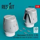 ResKit Models Buccaneer (S.2C/D, S.2B) air intakes for Airfix kit (A12012, A12014) (3D Printed) 1:48 (RSU48-0249)
