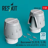   ResKit Models Buccaneer (S.2C/D, S.2B) air intakes for Airfix kit (A12012, A12014) (3D Printed) 1:48 (RSU48-0249)