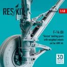 ResKit Models F-14 (D) Tomcat landing gears with weighted wheels set for AMK kit (Resin & 3D Printed) 1:48 (RSU48-0260)