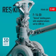   ResKit Models F-14 (D) Tomcat landing gears with weighted wheels set for AMK kit (Resin & 3D Printed) 1:48 (RSU48-0260)