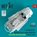 ResKit Models F-16C Block 52+ Fighting Falcon cockpit PolAF/HAF (Basic edition 3D decals included) (3D Printed) for Kinetic 1:48 (RSU48-0277)