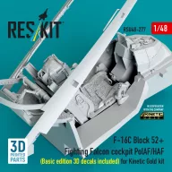   ResKit Models F-16C Block 52+ Fighting Falcon cockpit PolAF/HAF (Basic edition 3D decals included) (3D Printed) for Kinetic 1:48 (RSU48-0277)