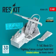   ResKit Models F-16C Block 52+ Fighting Falcon cockpit PolAF/HAF (Detailed edition) (3D Printed) for Kinetic 1:48 (RSU48-0278)