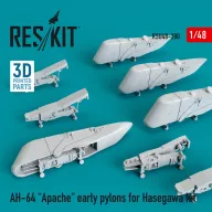   ResKit Models AH-64 Apache early pylons for Hasegawa kit (3D Printed) 1:48 (RSU48-0280)