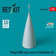   ResKit Models Mirage 2000C nose cone for Kinetic/Italeri kit (3D Printed) 1:48 (RSU48-0288)