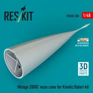   ResKit Models Mirage 2000C nose cone for Kinetic/Italeri kit (3D Printed) 1:48 (RSU48-0288)