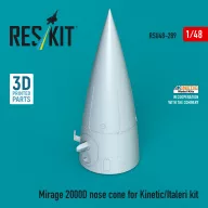   ResKit Models Mirage 2000D nose cone for Kinetic/Italeri kit (3D Printed) 1:48 (RSU48-0289)