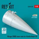 ResKit Models Mirage 2000D nose cone for Kinetic/Italeri kit (3D Printed) 1:48 (RSU48-0289)