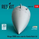 ResKit Models Mirage 2000D nose cone for Kinetic/Italeri kit (3D Printed) 1:48 (RSU48-0289)