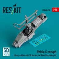   ResKit Models Rafale C cockpit (Basic edition with 3D decals) for Revell/Academy kit (3D printed) 1:48 (RSU48-0290)