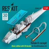   ResKit Models Rafale B cockpit (Basic edition with 3D decals) for Revell/Academy kit (3D Printed) 1:48 (RSU48-0291)
