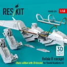 ResKit Models Rafale B cockpit (Basic edition with 3D decals) for Revell/Academy kit (3D Printed) 1:48 (RSU48-0291)