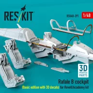   ResKit Models Rafale B cockpit (Basic edition with 3D decals) for Revell/Academy kit (3D Printed) 1:48 (RSU48-0291)