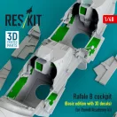 ResKit Models Rafale B cockpit (Basic edition with 3D decals) for Revell/Academy kit (3D Printed) 1:48 (RSU48-0291)