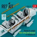 ResKit Models Rafale B cockpit (Basic edition with 3D decals) for HobbyBoss kit (3D Printed) 1:48 (RSU48-0293)