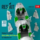 ResKit Models Rafale B cockpit (Basic edition with 3D decals) for HobbyBoss kit (3D Printed) 1:48 (RSU48-0293)